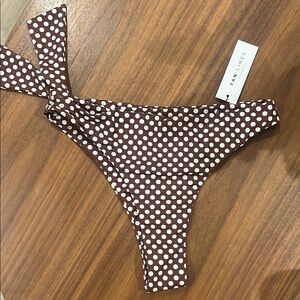 Brown Polka Dot Bikini Bottom. Brand Tan+Lines by Sivan Ayla